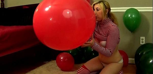  Fifi Foxx Giant Balloon Blow to Pop